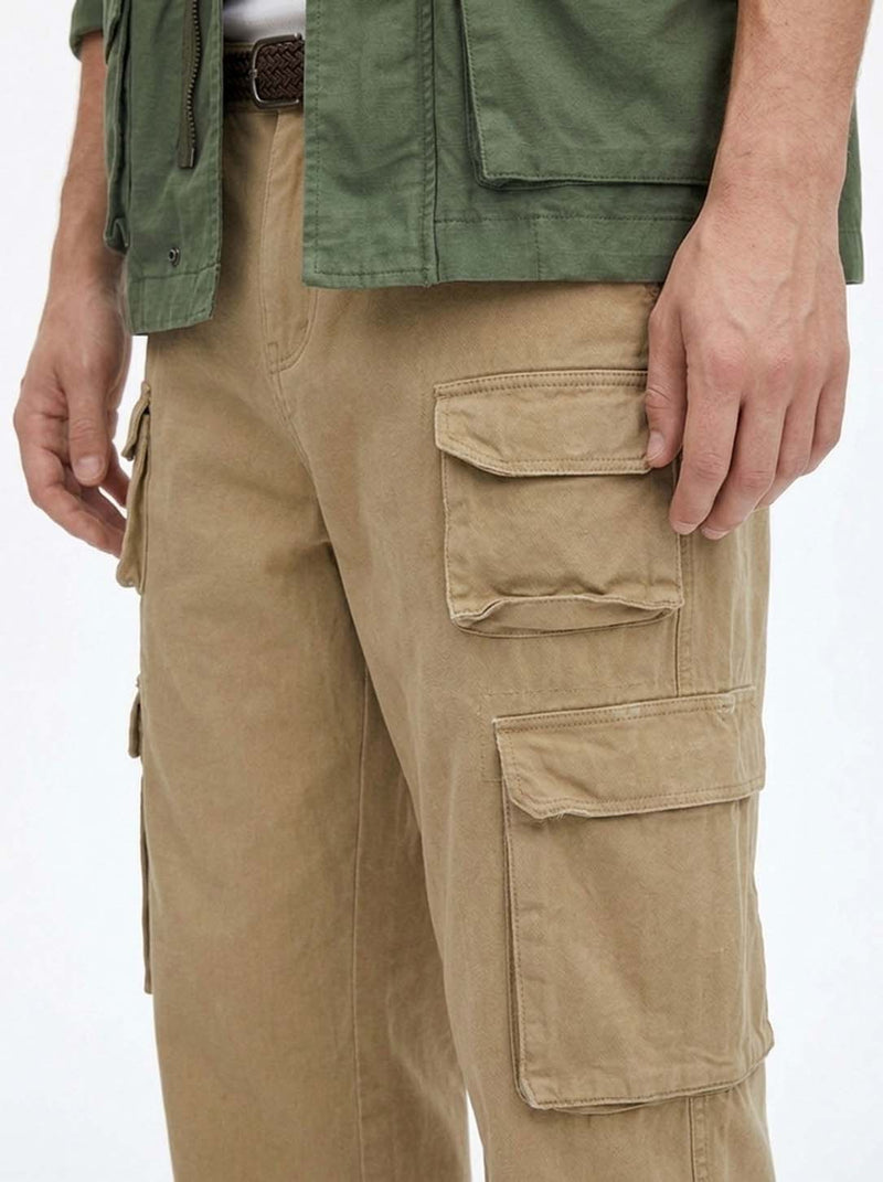 Men's Premium Regular Fit Multi-Pocket Design Cargo Pants