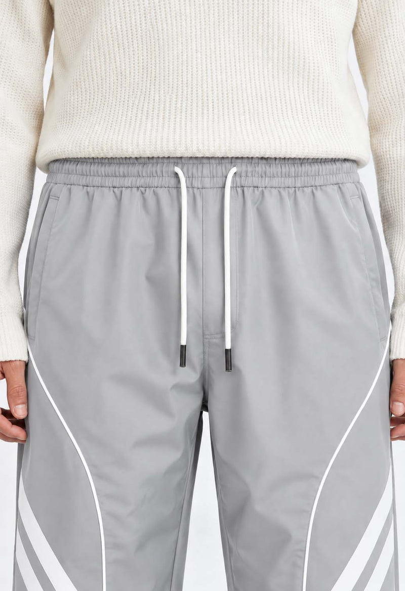 Men's Premium Piping Curved-Panel Track Pants