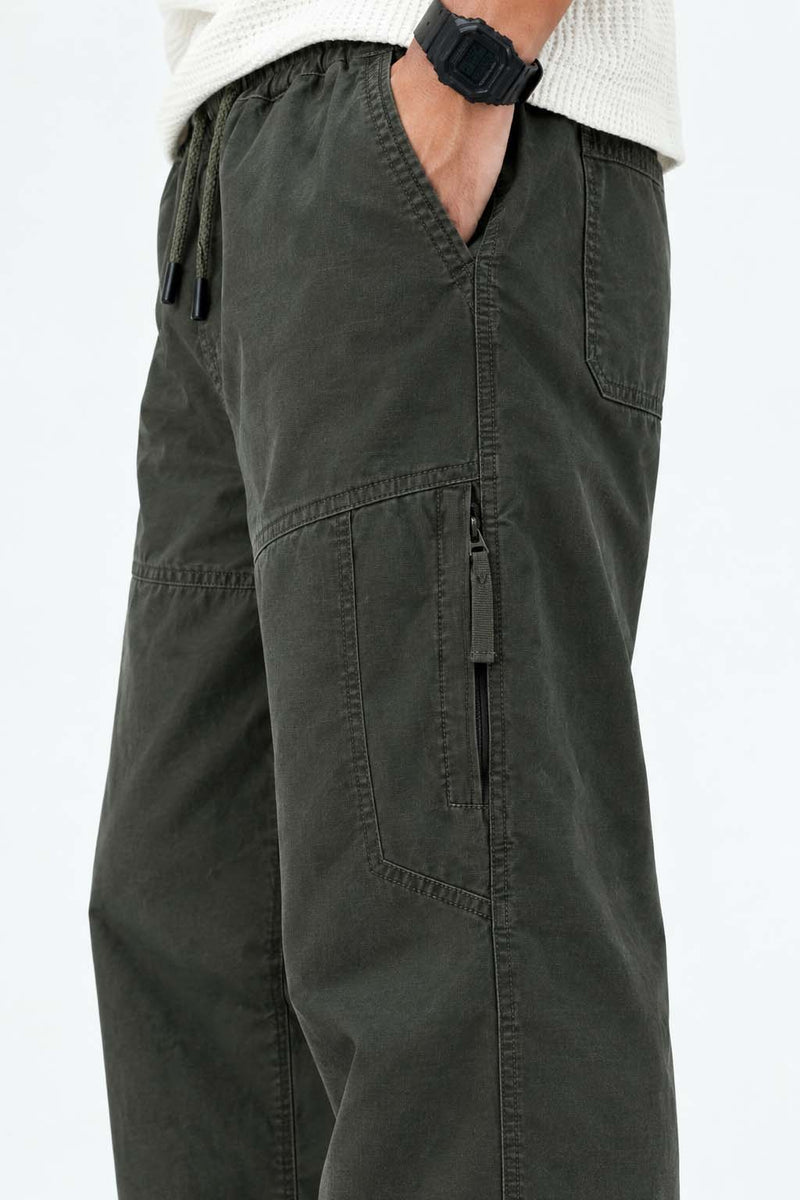 Men's Premium Straight Leg Elastic Waist Cargo