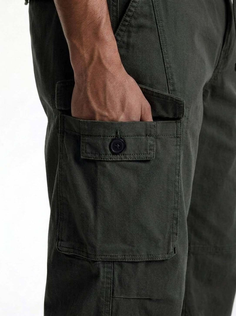 Men's Premium Regular Fit with Multiple Utility Pockets Cargo Pants
