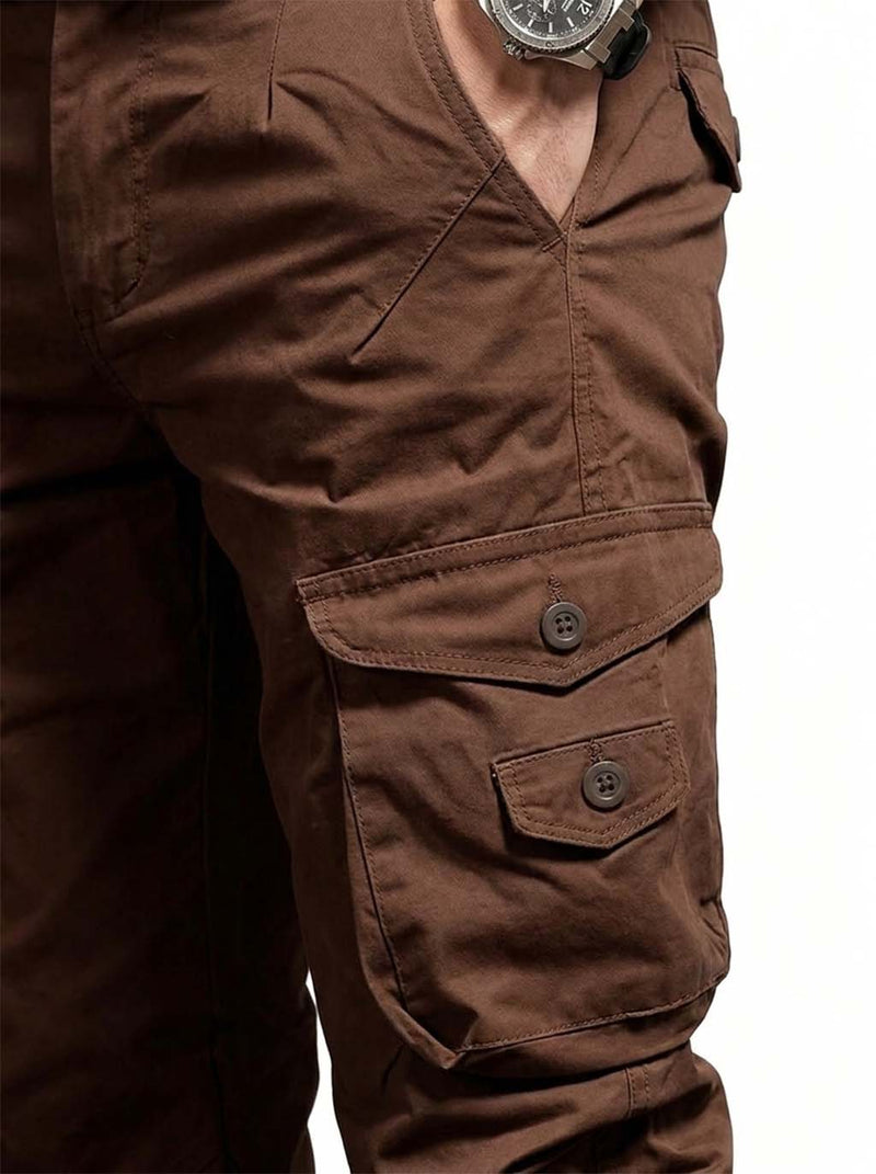Men’s Modern Multi-Pocket Cargo Jogger Pants – Relaxed Fit