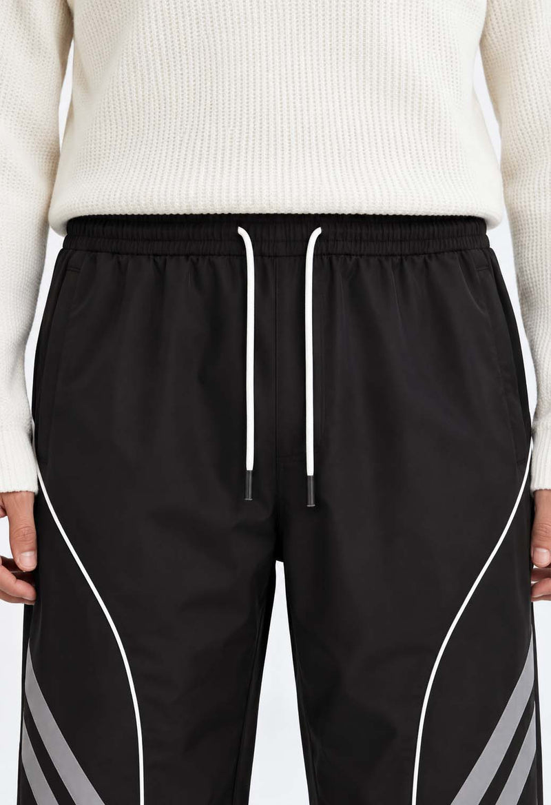 Men's Premium Piping Curved-Panel Track Pants