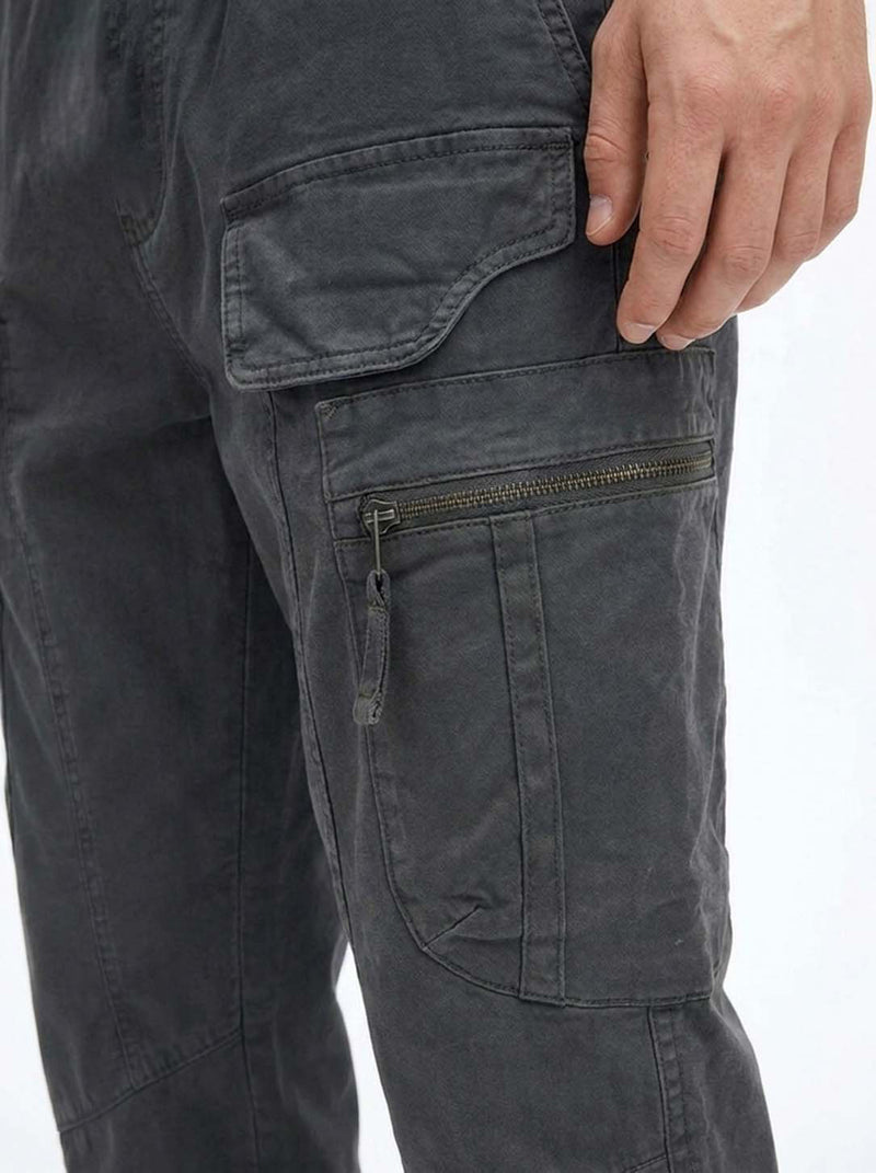 Men's Premium Slim Fit Multi-Pocket Cargo