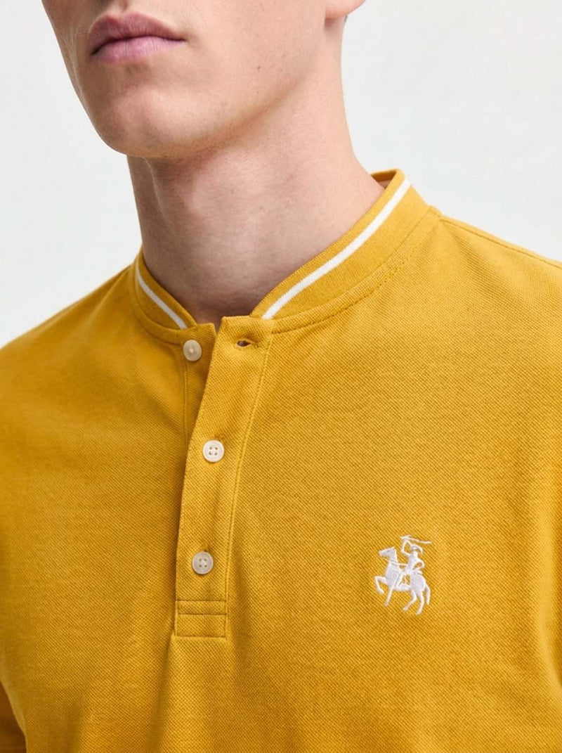 Men’s Premium Mandarin Collar Polo T-Shirt