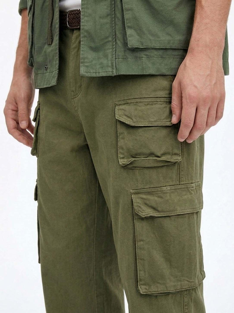 Men's Premium Regular Fit Multi-Pocket Design Cargo Pants