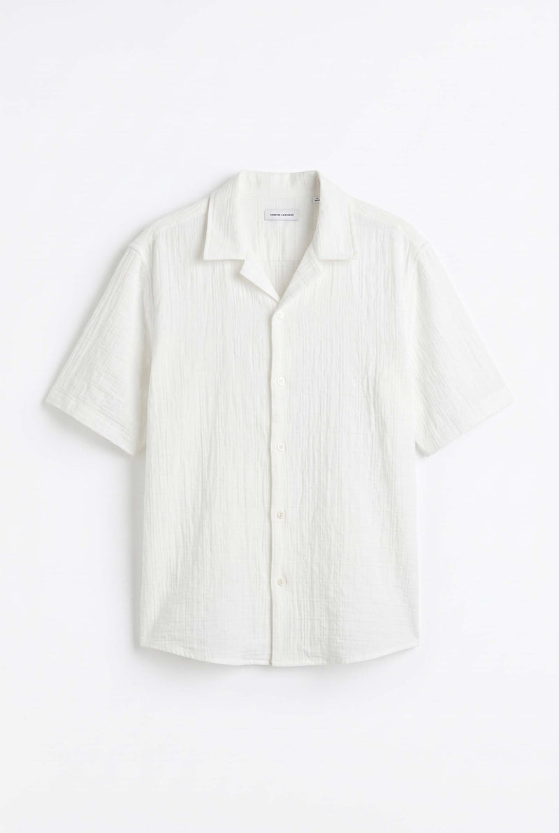 Men's Premium Textured Short-Sleeve Casual Shirt