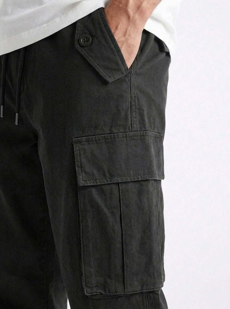 Men's Premium Relaxed Fit Cargo Pants with Multi-Pocket Design