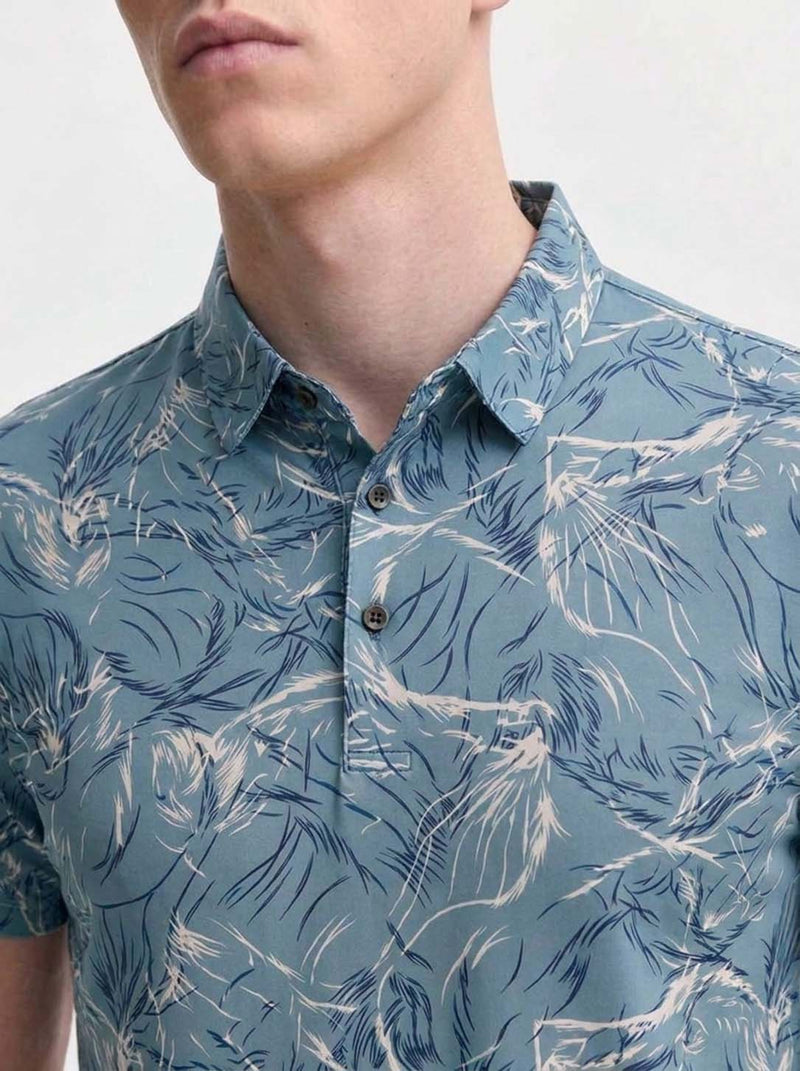 Men’s Premium Printed Regular Fit Polo T-Shirt