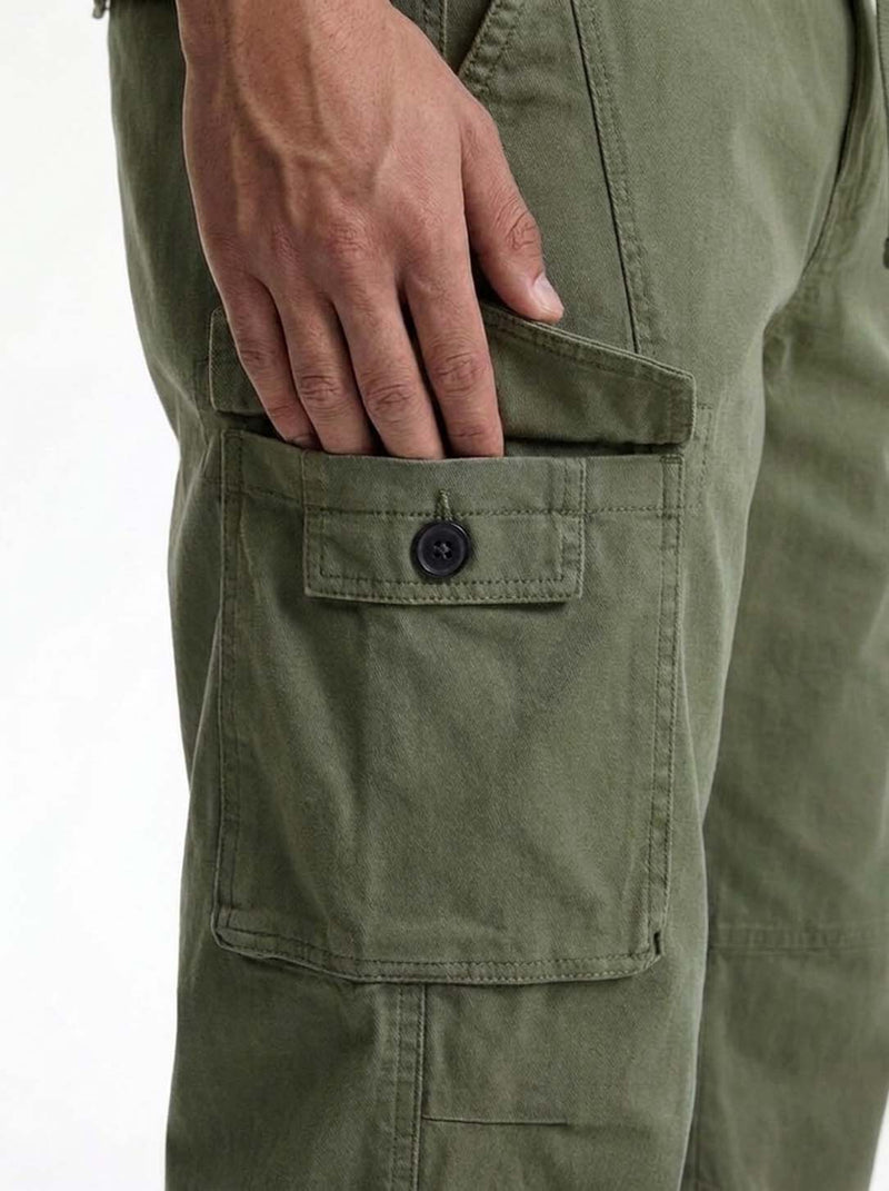 Men's Premium Regular Fit with Multiple Utility Pockets Cargo Pants