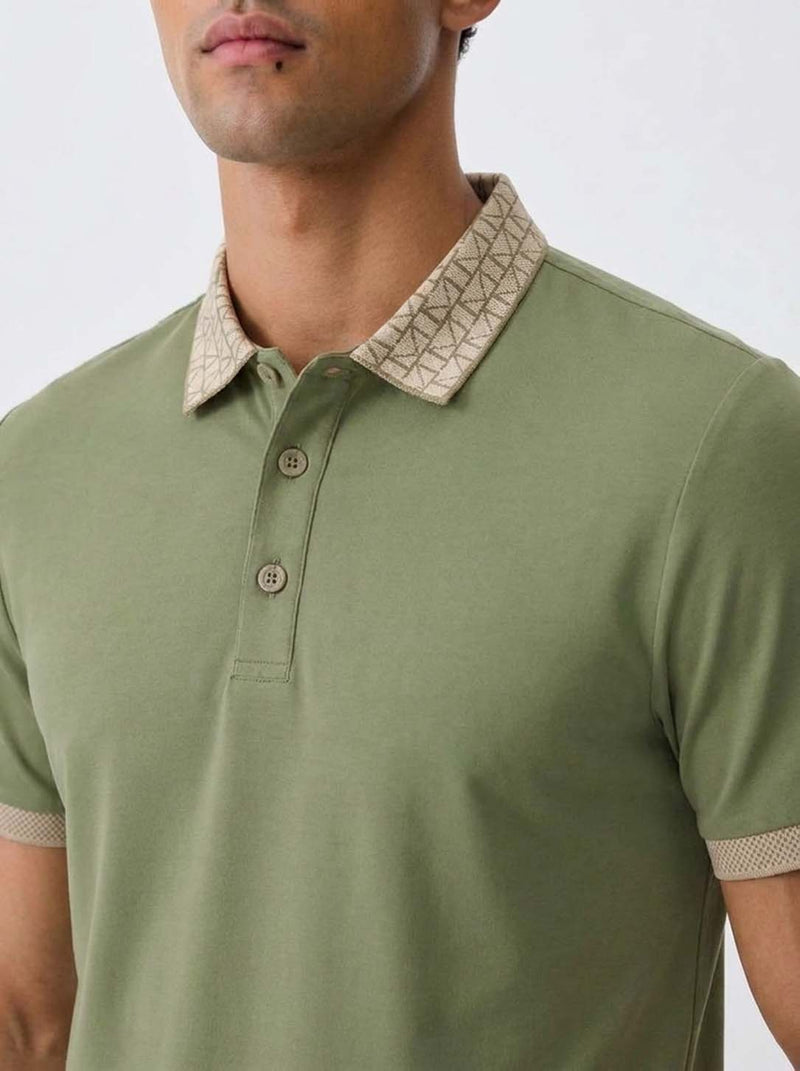 Men’s Premium Patterned Collar Polo T-Shirt