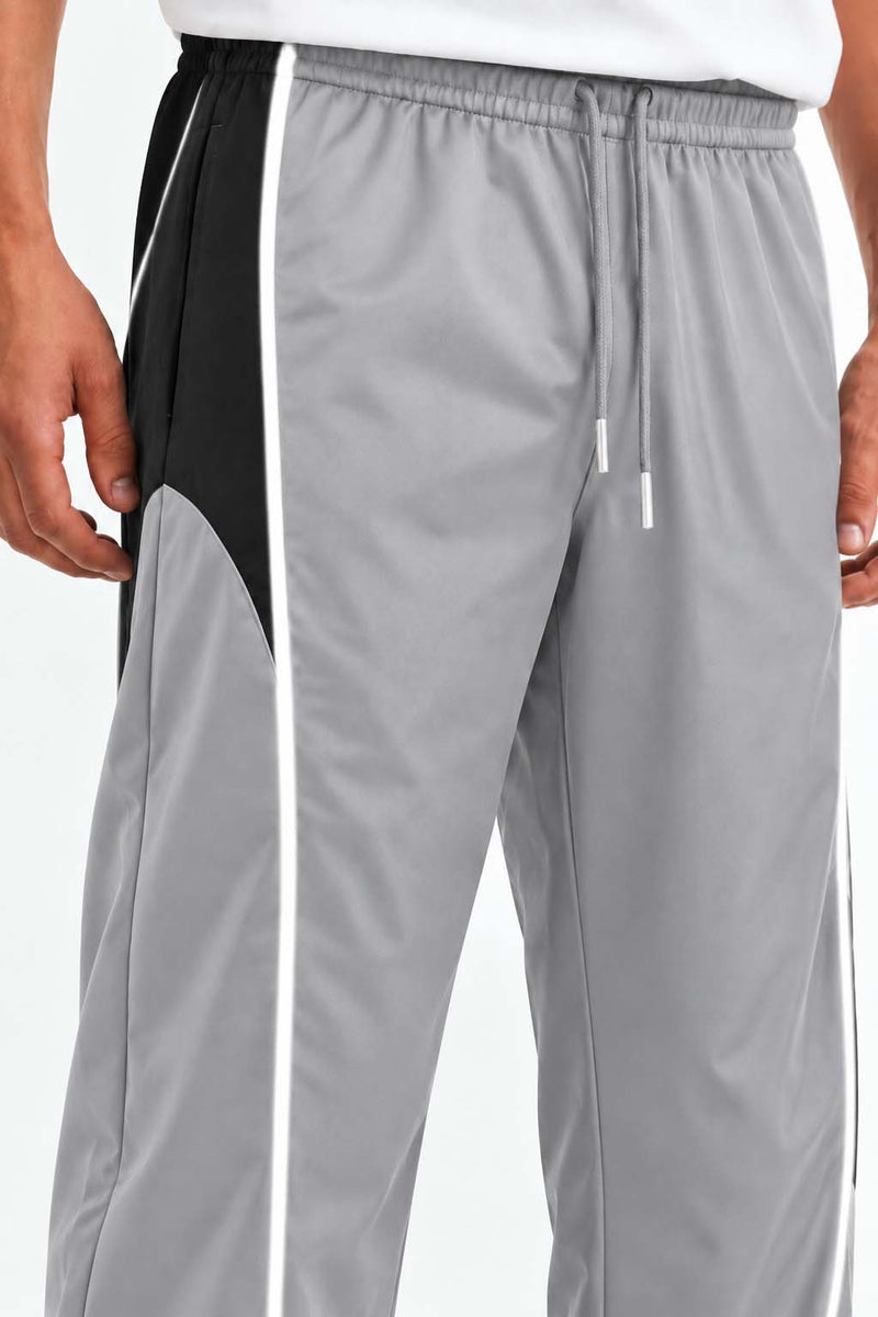 Men's Premium Piping Curved-Panel Track Pants