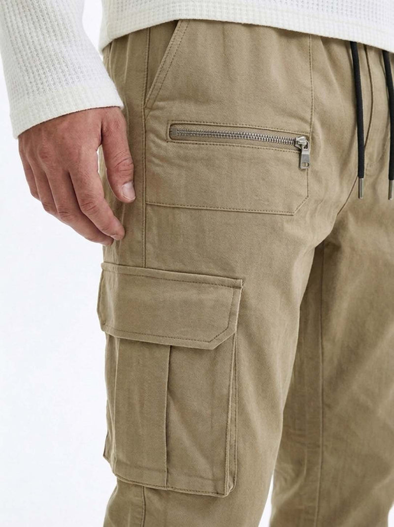 Men's Premium relaxed Fit Zippered Cargo Joggers