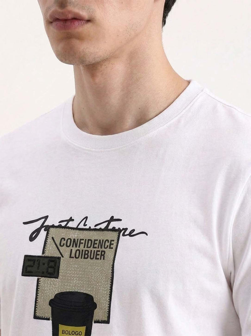Men's Premium  Graphic Printed Round Neck T-Shirt