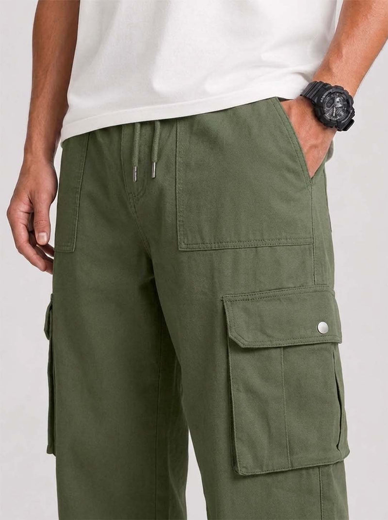 Men’s Premium Relaxed Fit Multi-Pocket Utility Cargo Pants