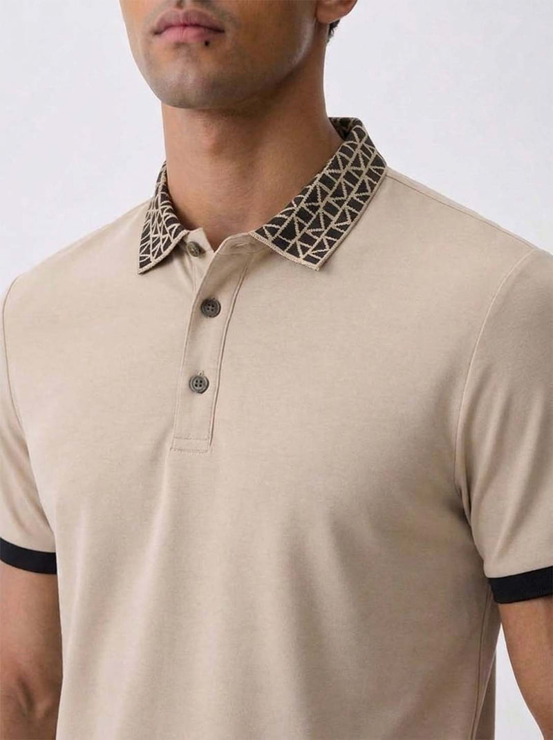 Men’s Premium Patterned Collar Polo T-Shirt