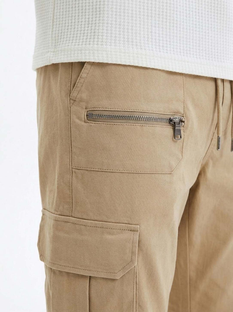 Men's Premium relaxed Fit Zippered Cargo Joggers
