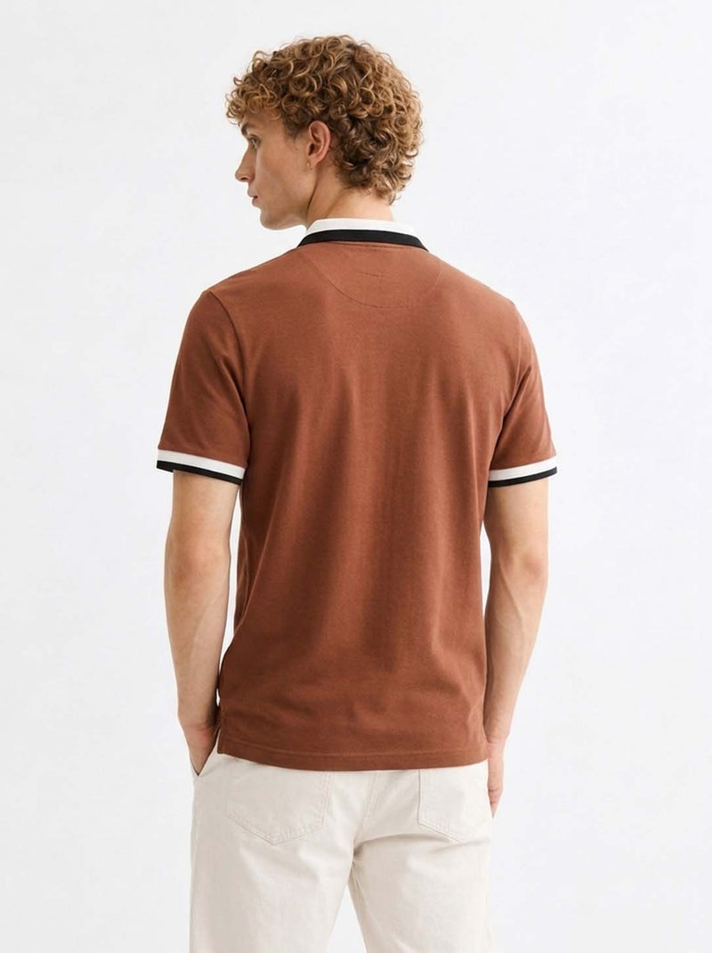 Men’s Premium Contrast Tipped Polo T-Shirt
