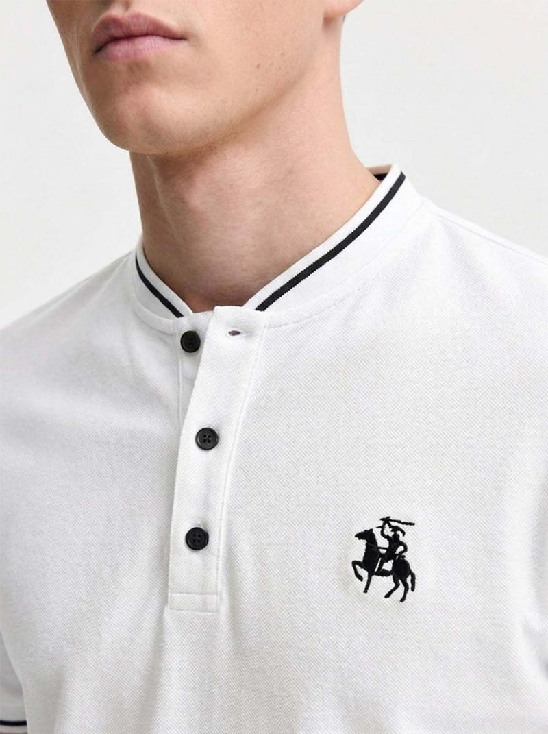 Men’s Premium Mandarin Collar Polo T-Shirt