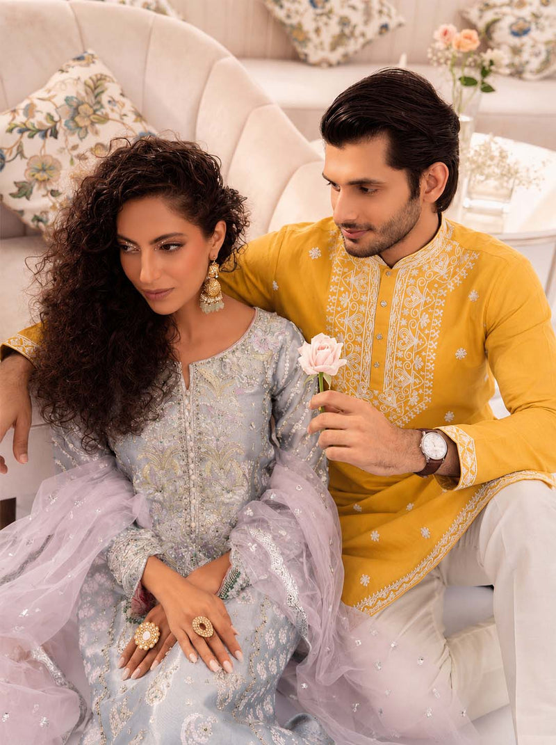 Men's Premium Embroidered Kurta – Elegant Festive Wear