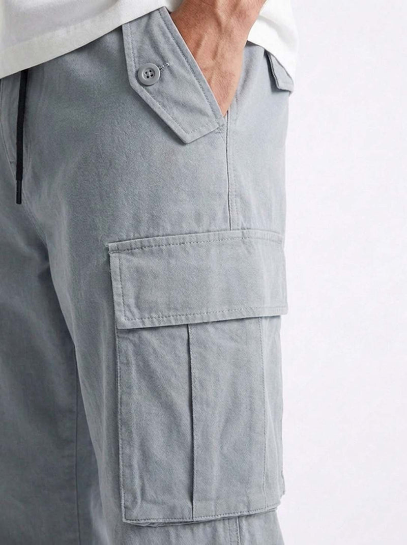 Men's Premium Relaxed Fit Cargo Pants with Multi-Pocket Design