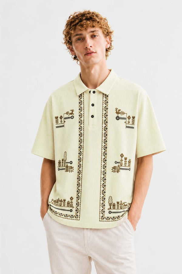 Men's Premium Printed Graphic Design Polo T-Shirt