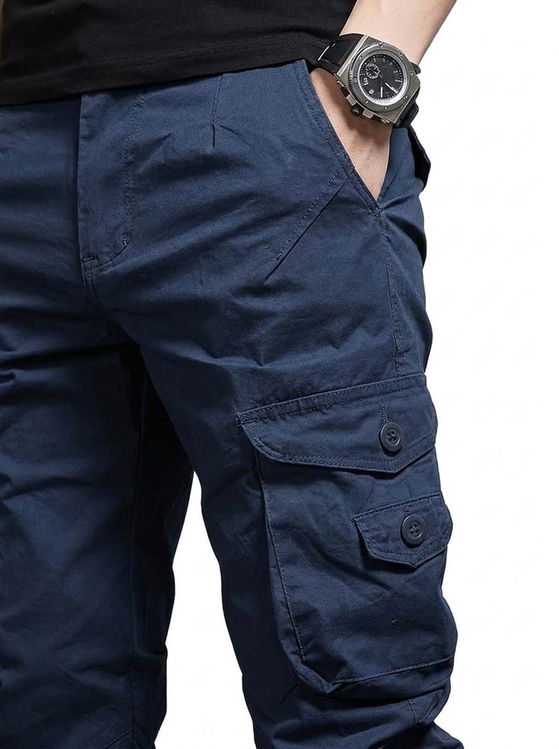 Men’s Modern Multi-Pocket Cargo Jogger Pants – Relaxed Fit