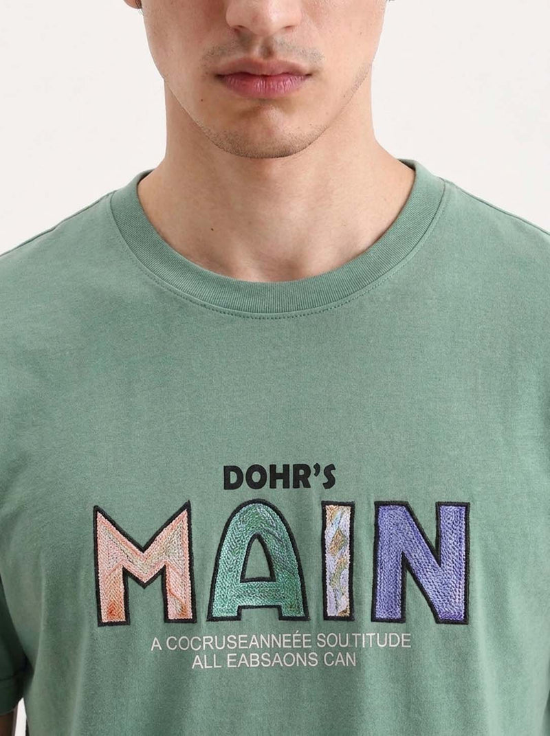 Men's Premium  Graphic Printed Round Neck T-Shirt