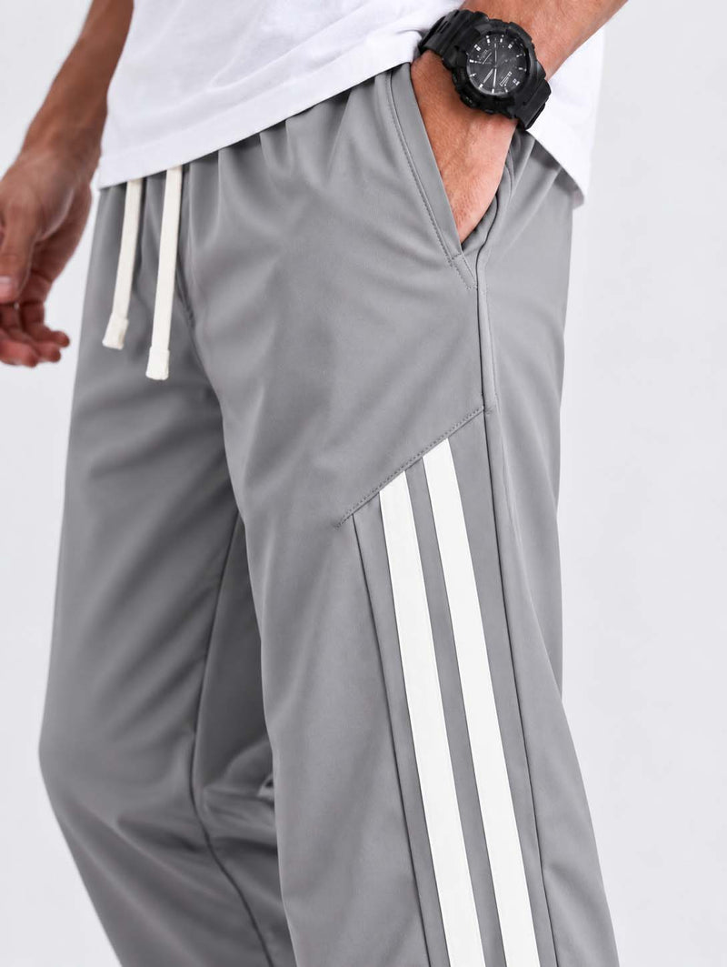 Men's Premium Double Side-Striped Cuffed Track pant