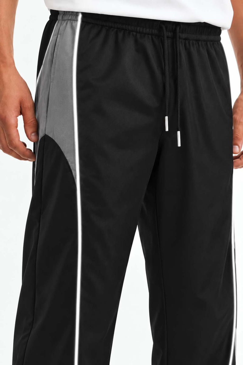 Men's Premium Piping Curved-Panel Track Pants