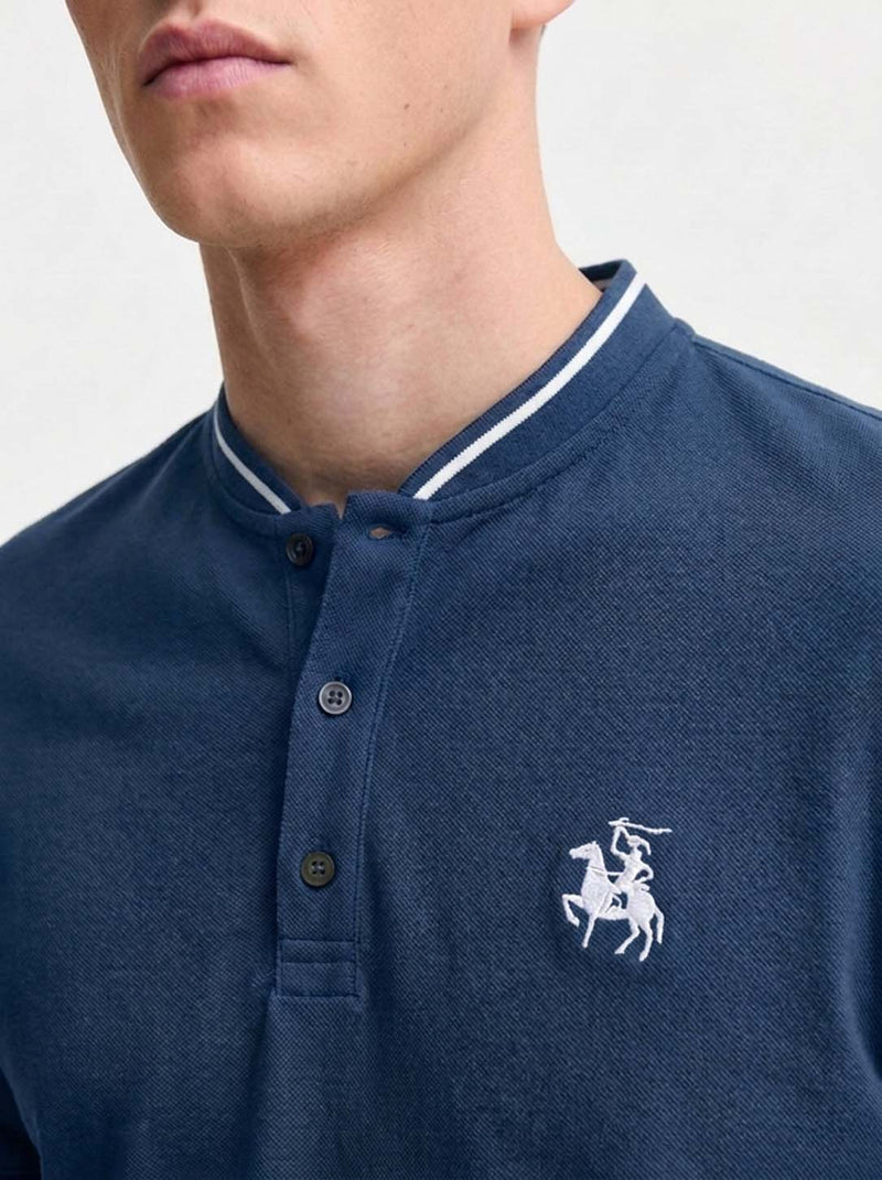 Men’s Premium Mandarin Collar Polo T-Shirt