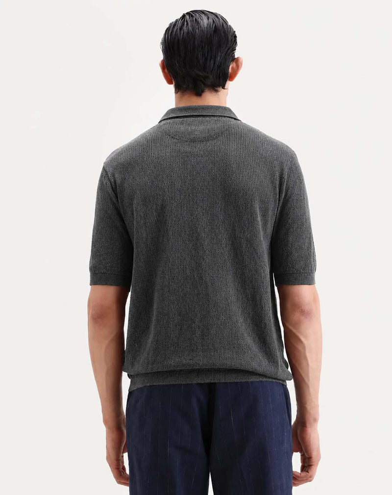 Men’s Premium Textured Regular Fit Polo T-Shirt
