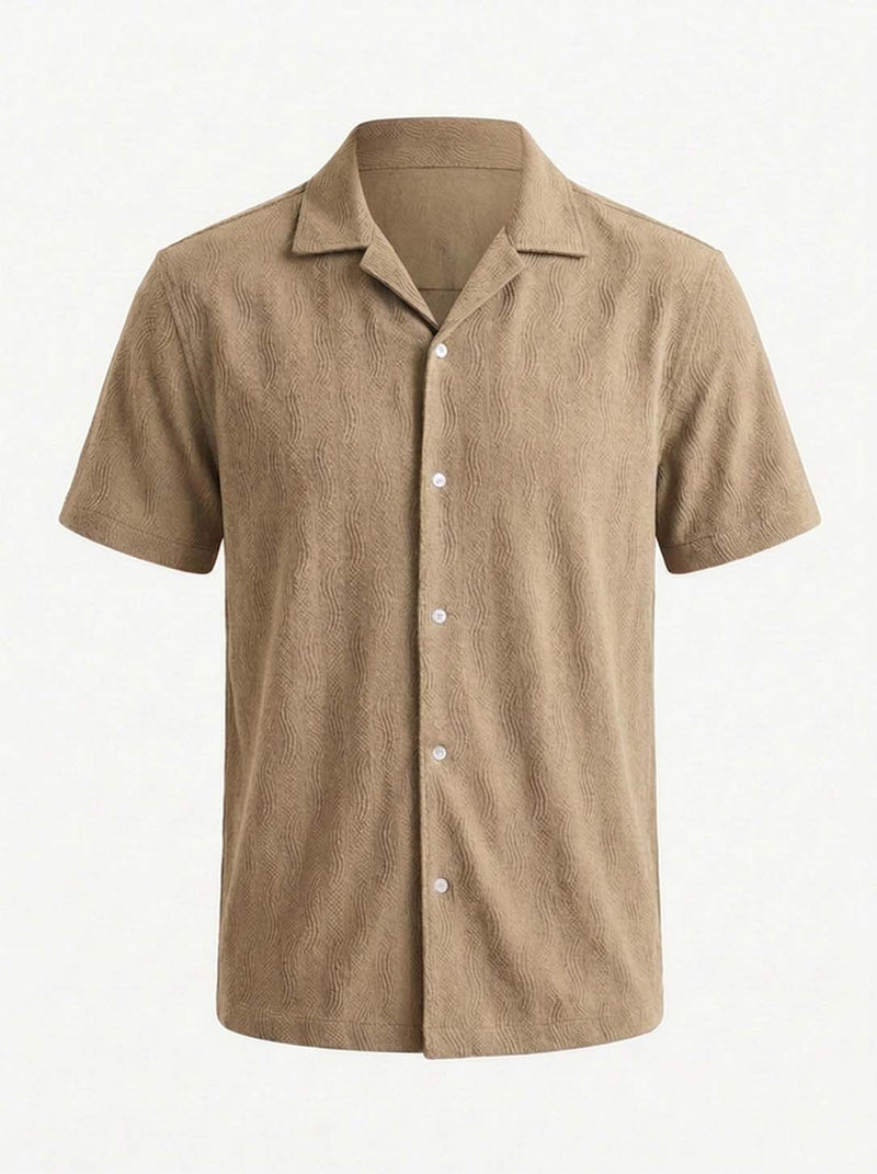 Men's Premium Textured Cuban Collar Shirt