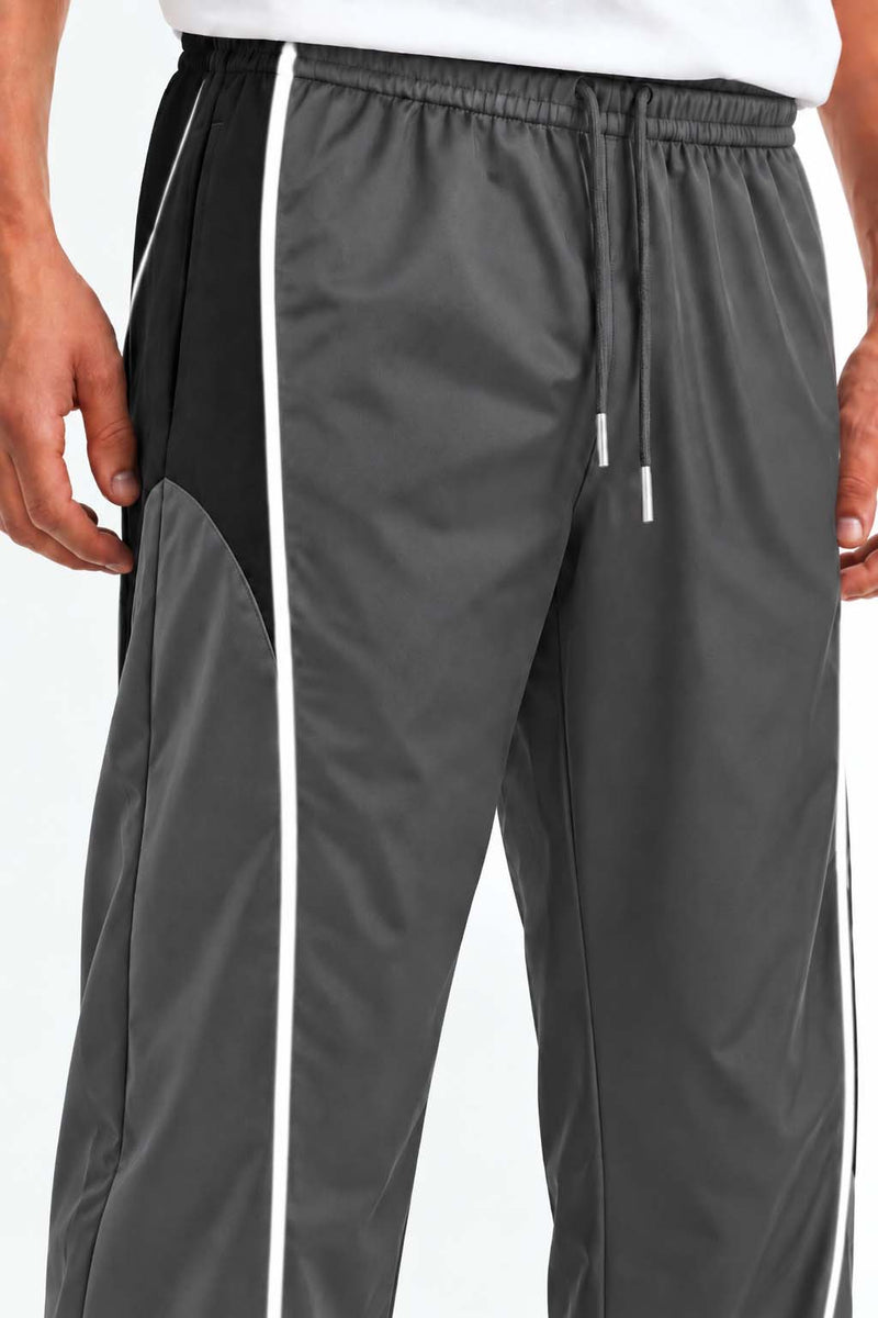 Men's Premium Piping Curved-Panel Track Pants