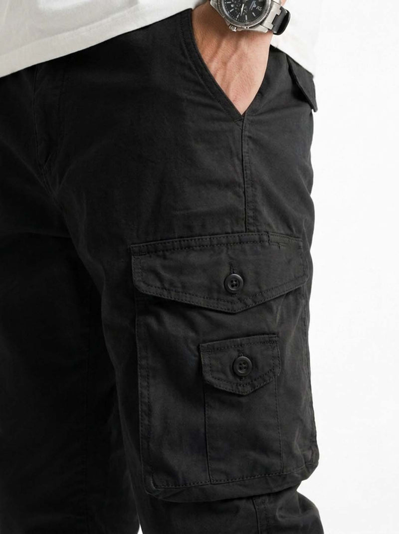 Men’s Modern Multi-Pocket Cargo Jogger Pants – Relaxed Fit
