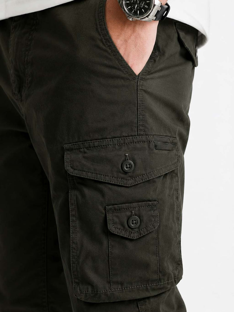 Men’s Modern Multi-Pocket Cargo Jogger Pants – Relaxed Fit