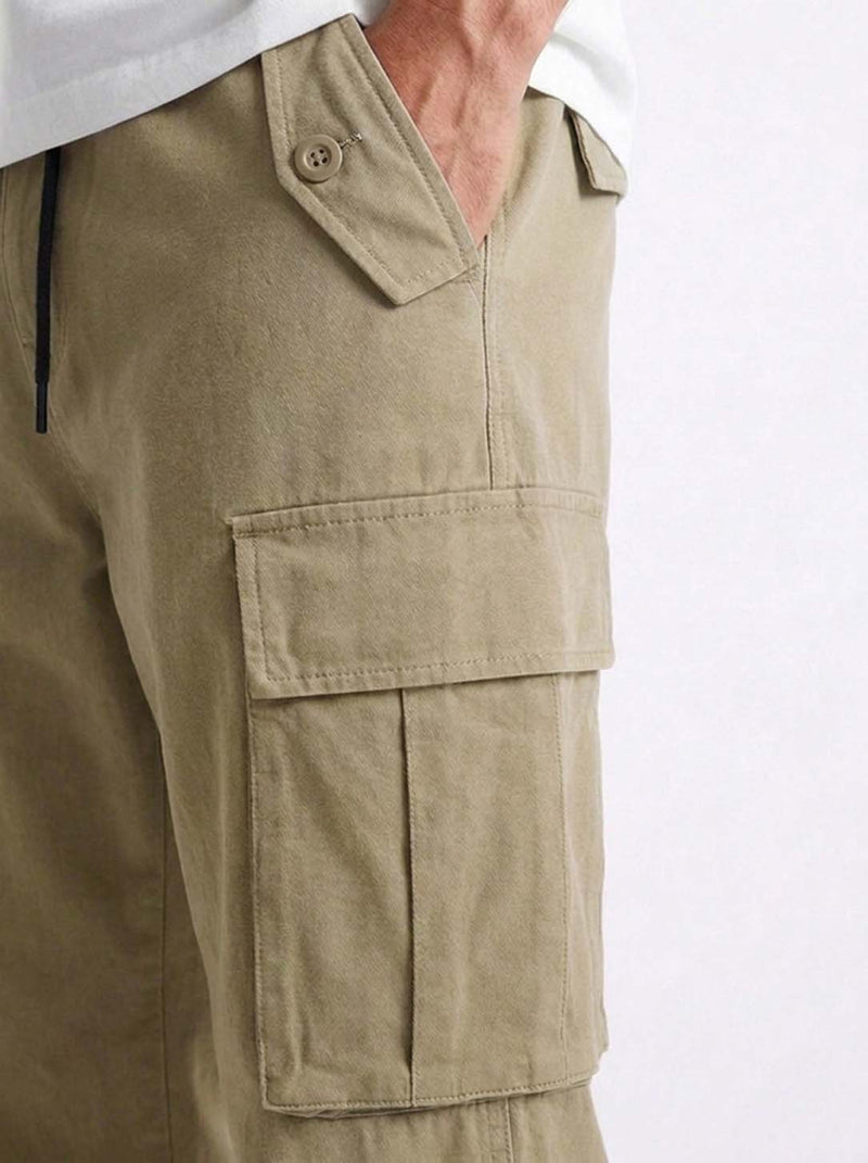Men's Premium Relaxed Fit Cargo Pants with Multi-Pocket Design