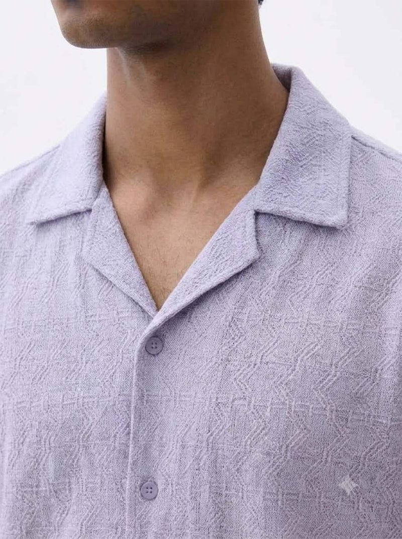 Men's Premium Textured Cuban Collar Shirt