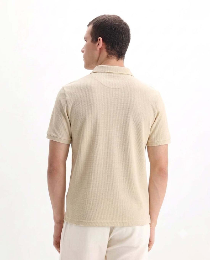 Men’s Premium Textured Half-Zip T-Shirt with Chest Pocket