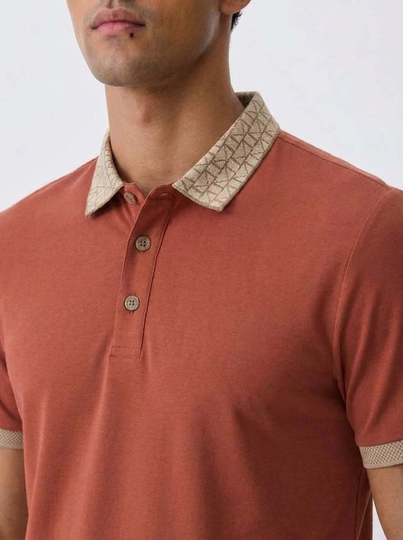Men’s Premium Patterned Collar Polo T-Shirt