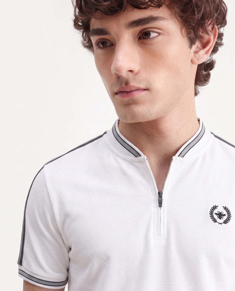 Men’s Premium Textured Cotton Polo Shirt with Contrast Trim