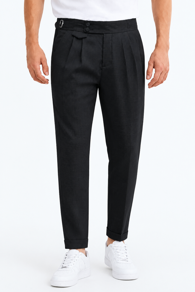 Men’s Premium Regular Pleated Side-Adjuster Trousers