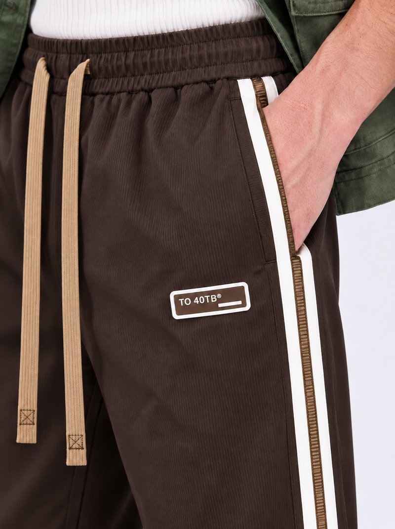 Men's Premium Side-Striped Straight-Leg Track Pants