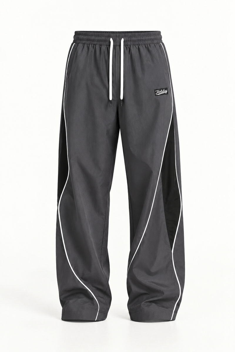 Men's Premium Piping Curved-Panel Track Pants