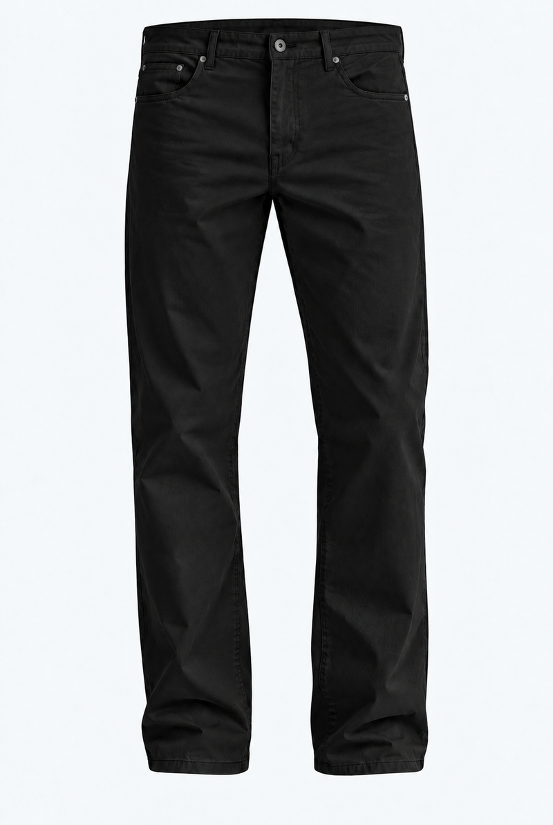 Men’s Premium Regular Straight-Leg Solid Casual Trousers