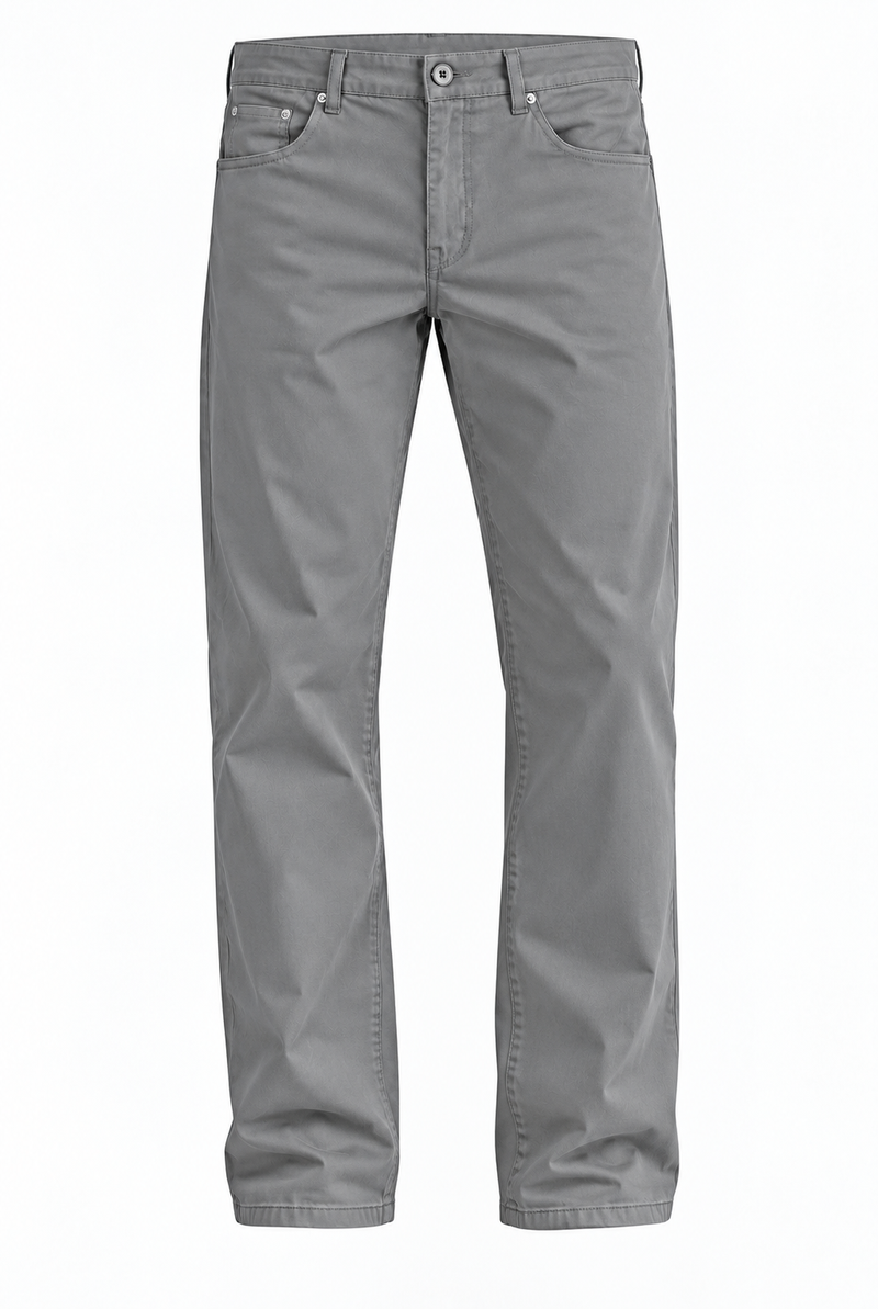 Men’s Premium Regular Straight-Leg Solid Casual Trousers