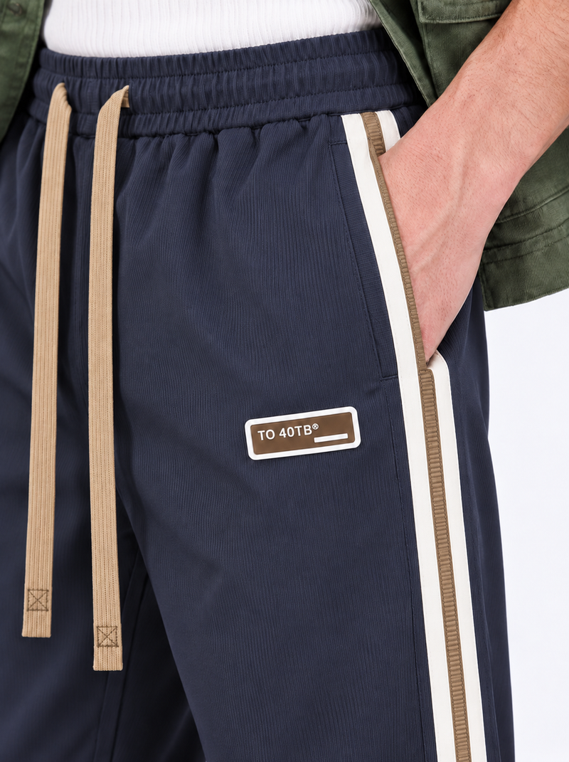 Men's Premium Side-Striped Straight-Leg Track Pants