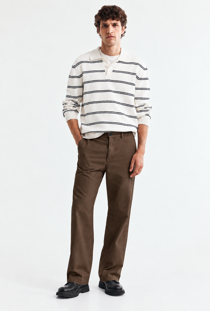 Men’s Premium Relaxed Straight-Leg Chino Trousers