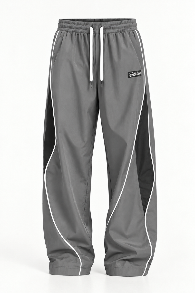 Men's Premium Piping Curved-Panel Track Pants