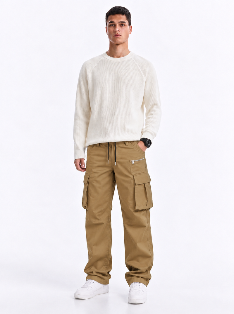 Men's Premium Multi-Pocket Drawstring Cargo