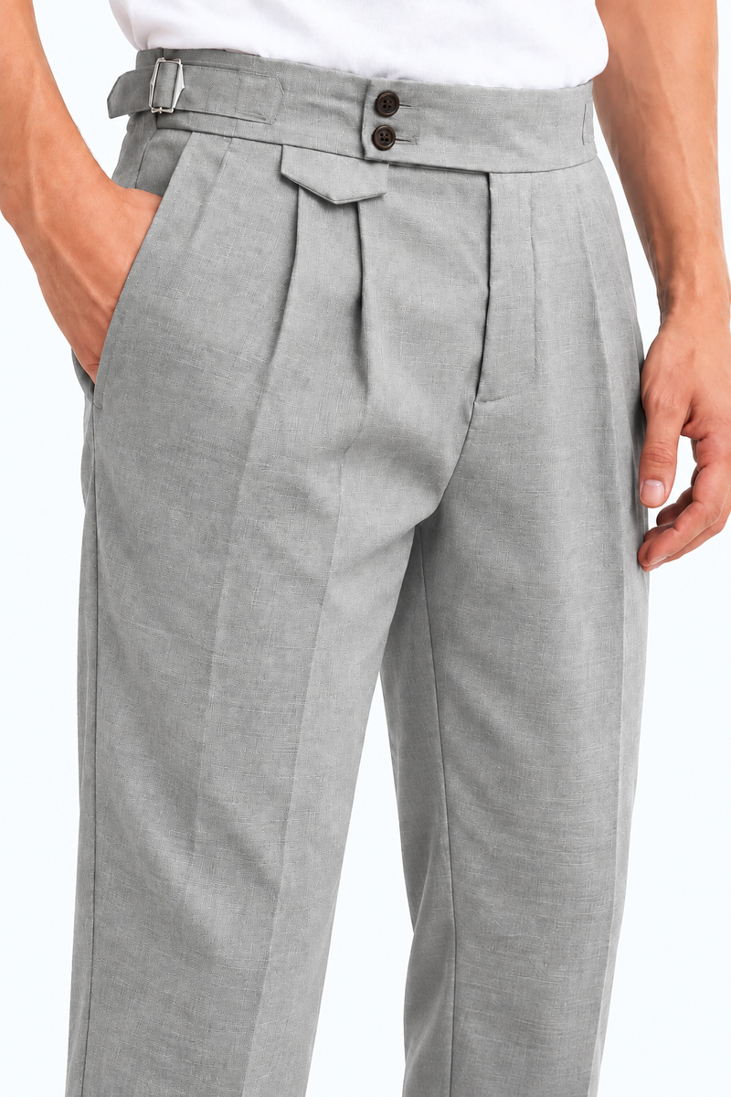 Men’s Premium Regular Pleated Side-Adjuster Trousers